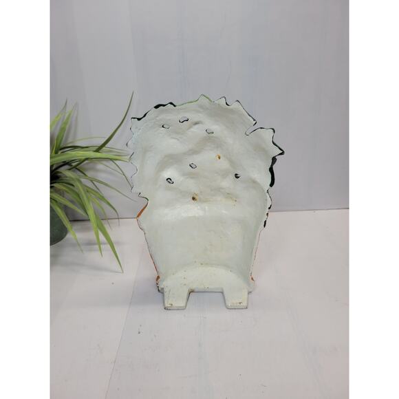 Vintage Doorstop Ivy Terracotta Planter, Cast Iron Bookend Shabby Chic Decor - Picture 3 of 4